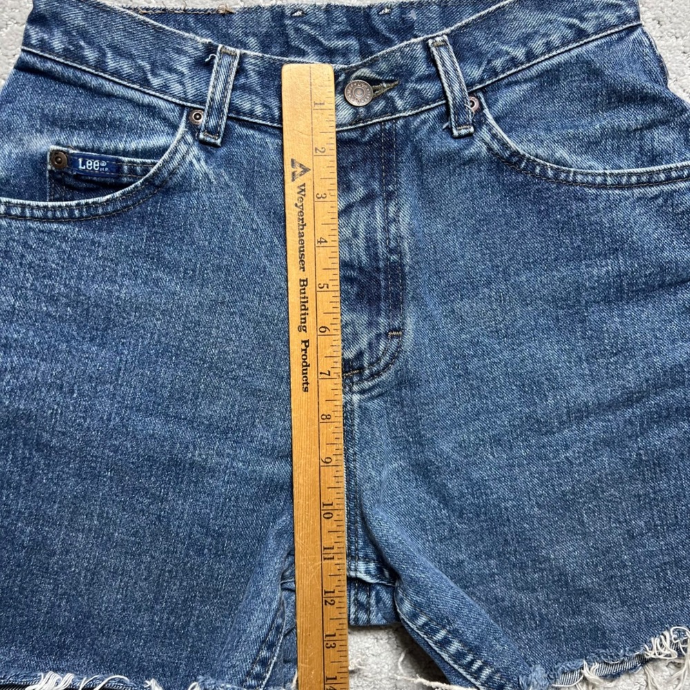 Lee Blue Denim Cutoff Jean Shorts - Picture 12 of 14
